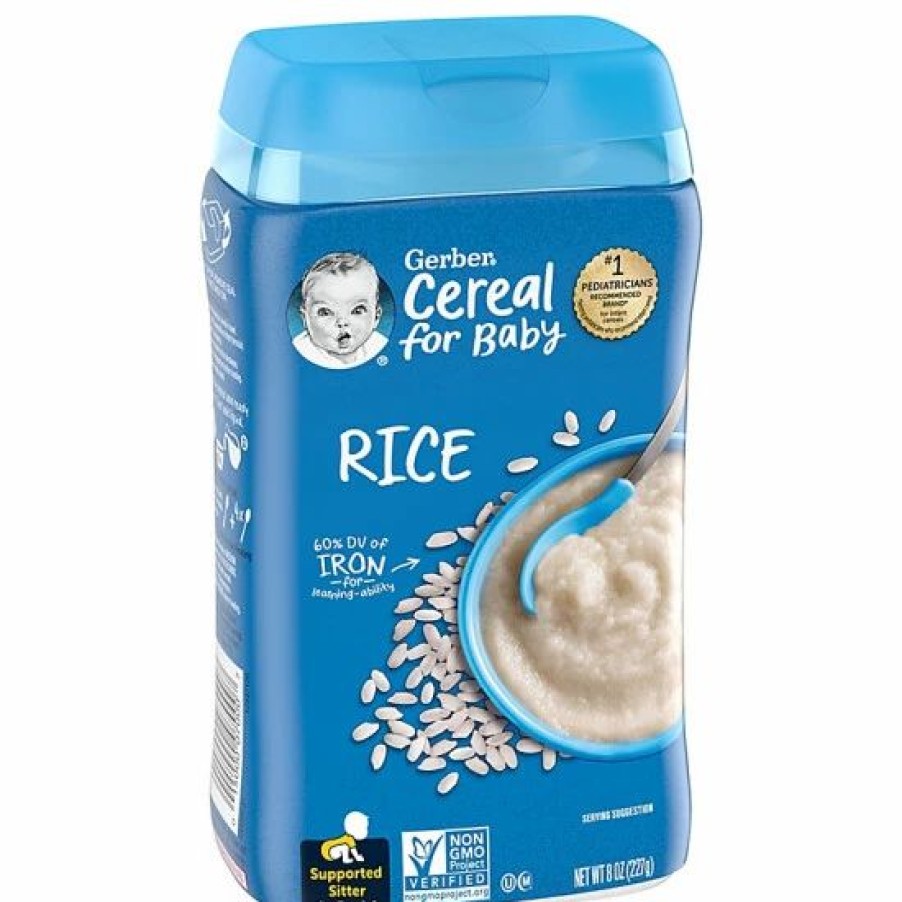 Nursing & Feeding * | Gerber 8 Oz. Single Grain Rice Cereal Multi