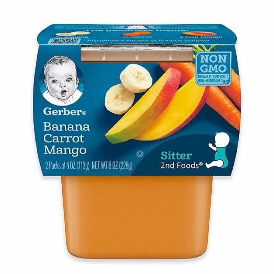 Nursing & Feeding * | Gerber 2Nd Foods 2-Pack 4 Oz. Banana Carrot Mango Multi