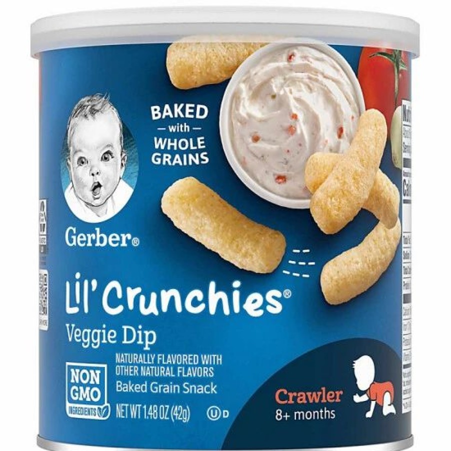 Nursing & Feeding * | Gerber Lil' Crunchies, Veggie Dip, 1.48 Oz Varies