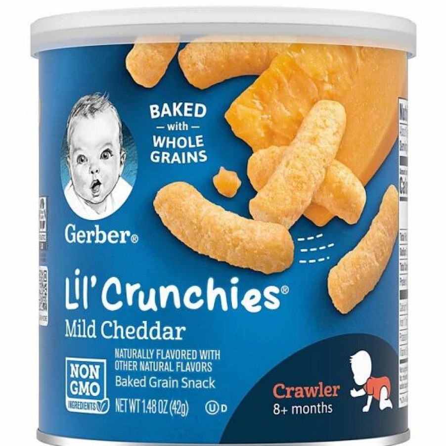 Nursing & Feeding * | Gerber Lil' Crunchies, Mild Cheddar, 1.48 Oz Varies