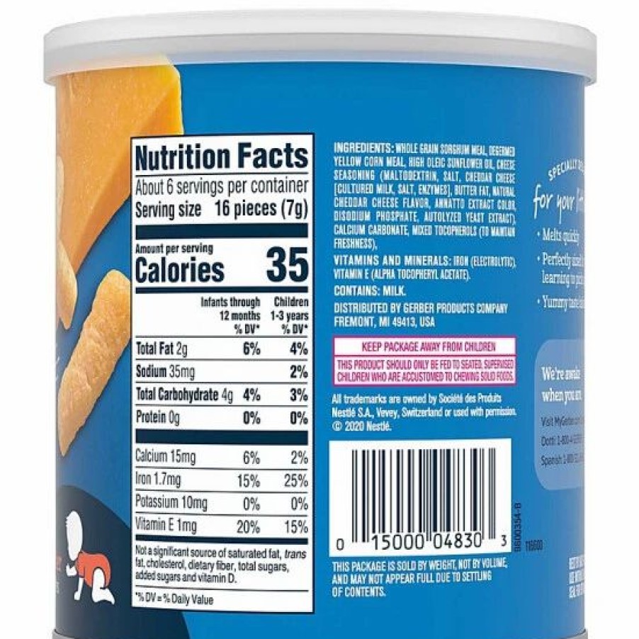 Nursing & Feeding * | Gerber Lil' Crunchies, Mild Cheddar, 1.48 Oz Varies