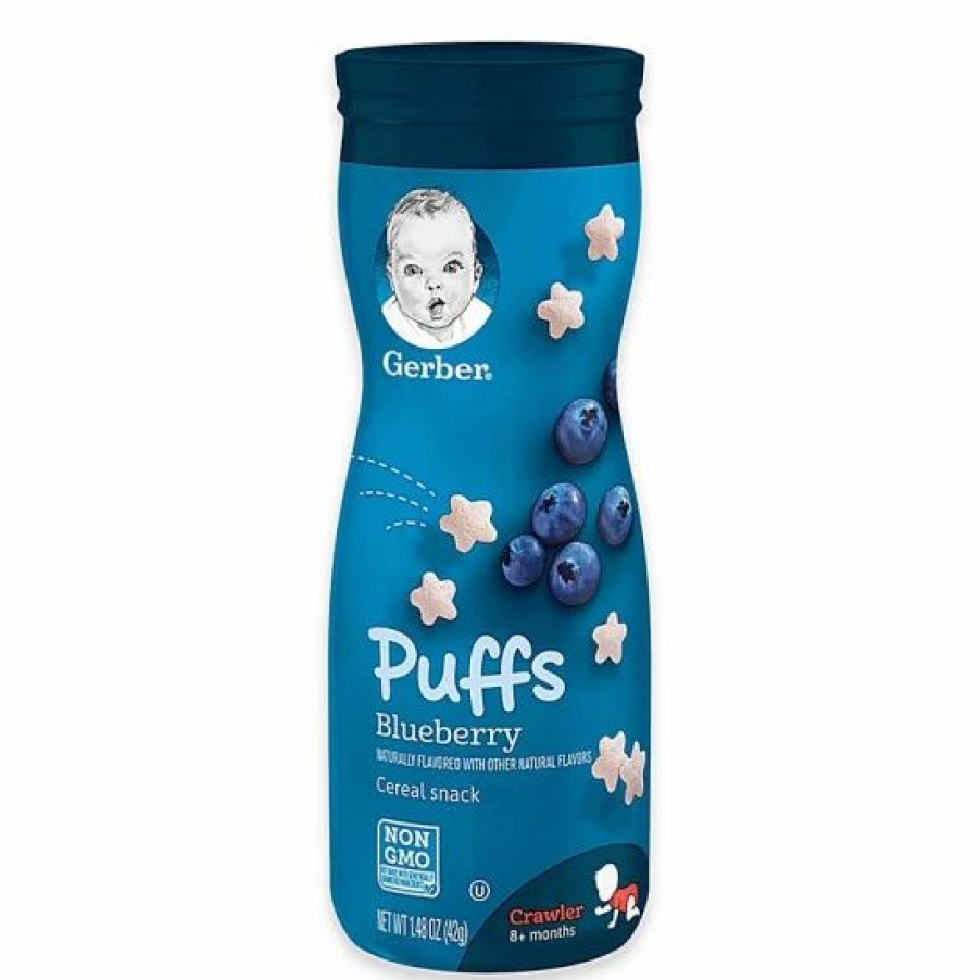 Nursing & Feeding * | Gerber Graduates Puffs 1.48 Oz. Organic Blueberries Canister No Color