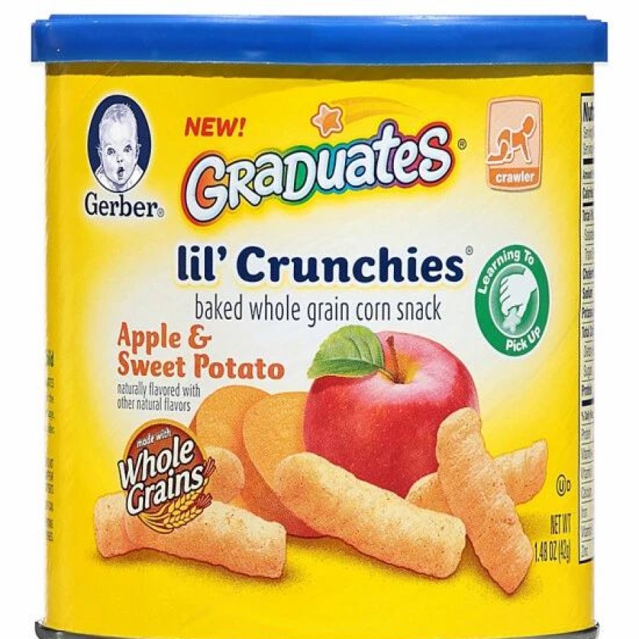 Nursing & Feeding * | Gerber Graduates Lil' Crunchies 1.48 Oz. Apple And Sweet Potato Baked Corn Snack Multi