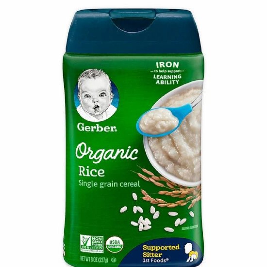 Nursing & Feeding * | Gerber 8 Oz. Organic Rice Cereal No Color