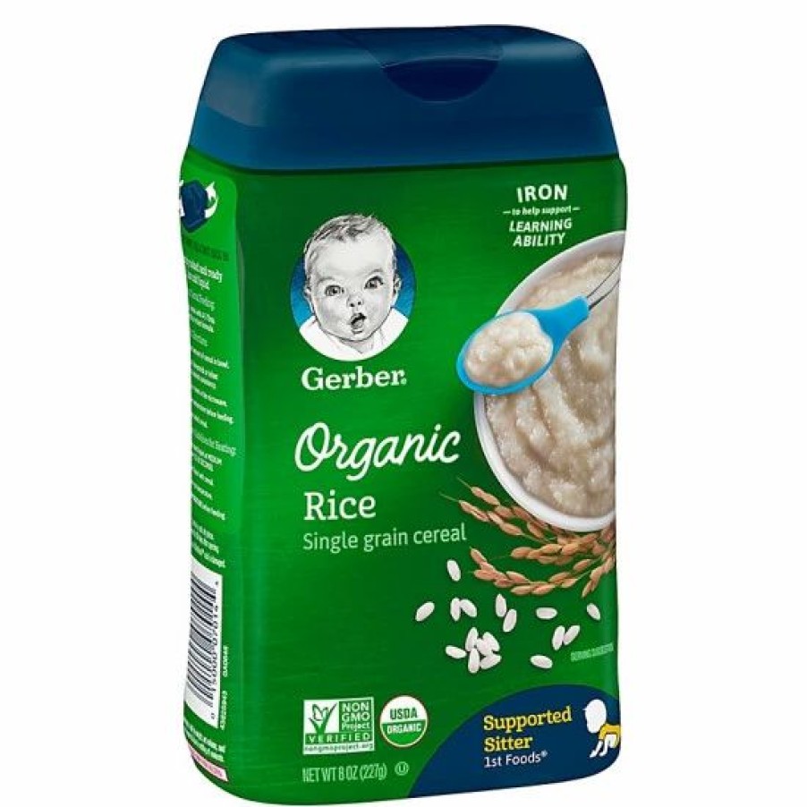 Nursing & Feeding * | Gerber 8 Oz. Organic Rice Cereal No Color