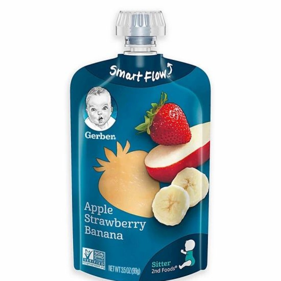 Nursing & Feeding * | Gerber 2Nd Foods 4 Oz. Apple Strawberry And Banana No Color