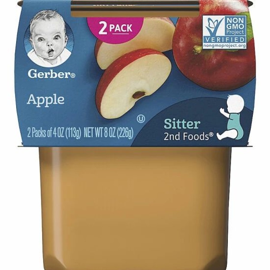 Nursing & Feeding * | Gerber 2Nd Foods 2-Pack 4 Oz. Apple Baby Food