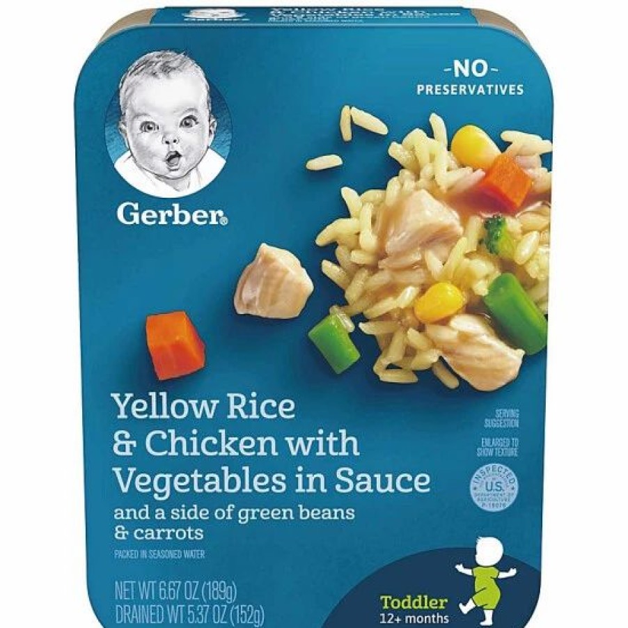 Nursing & Feeding * | Gerber Lil Entrees, Yellow Rice With Chicken Vegetables, 6.67 Oz Varies