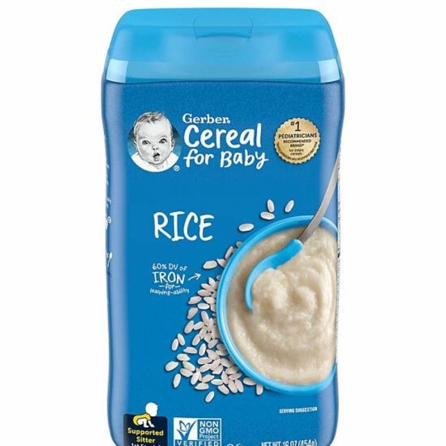 Nursing & Feeding * | Gerber 16 Oz. Single Grain Rice Cereal Multi