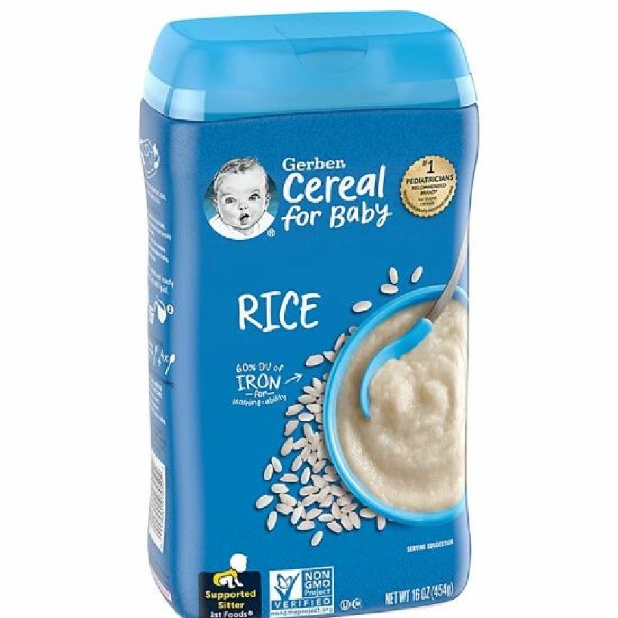 Nursing & Feeding * | Gerber 16 Oz. Single Grain Rice Cereal Multi