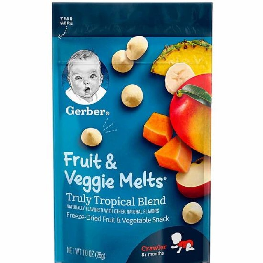 Nursing & Feeding * | Gerber Fruit & Veggie Melts,Truly Tropical Blend, 1 Oz Varies