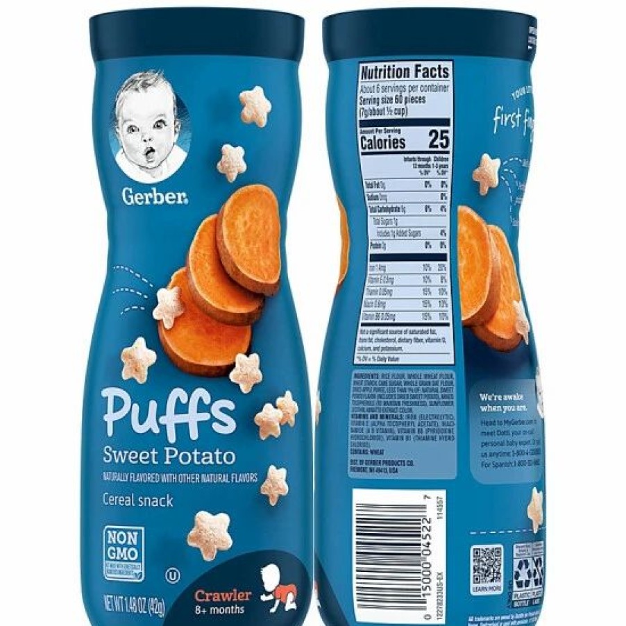 Nursing & Feeding * | Gerber Puffs Cereal Snack Variety Pack, 1 Strawberry Apple, 1 Banana, 1 Sweet Potato, 1 Blueberry, 4 Ct Varies