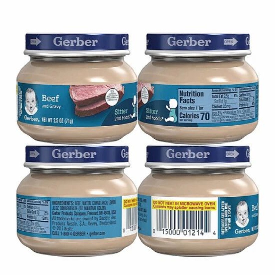 Nursing & Feeding * | Gerber 2Nd Foods Gravy Jars Variety Pack, 6 Chicken, 6 Beef, 12 Ct Varies