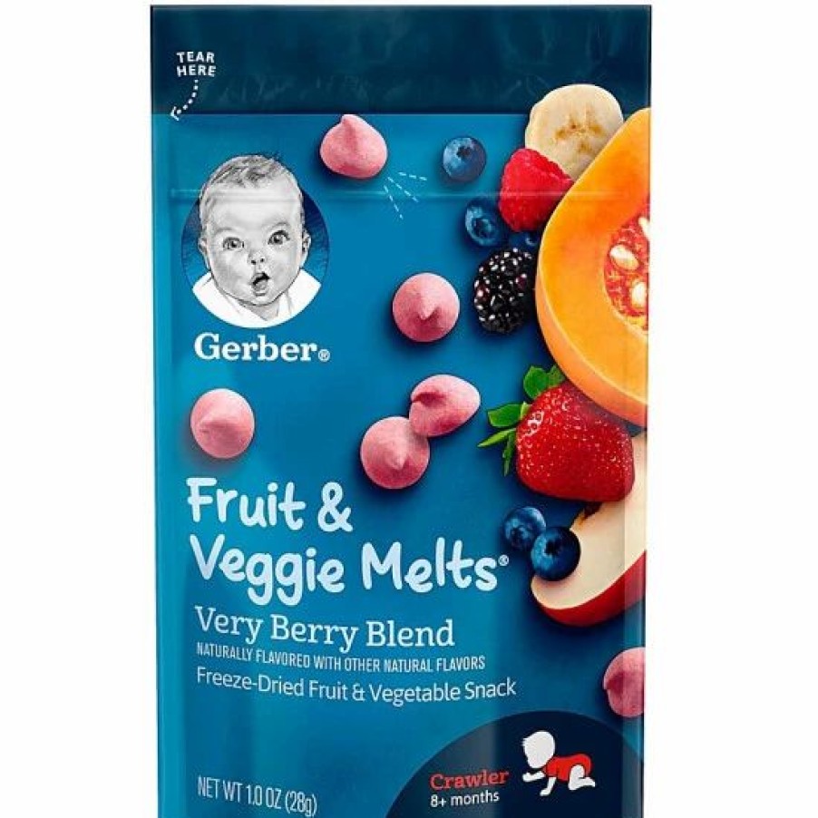 Nursing & Feeding * | Gerber Fruit & Veggie Melts, Very Berry Blend, 1 Oz Varies