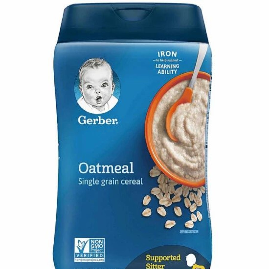 Nursing & Feeding * | Gerber Baby Cereal, 1St Foods, Non-Gmo Oatmeal, 16 Oz Varies