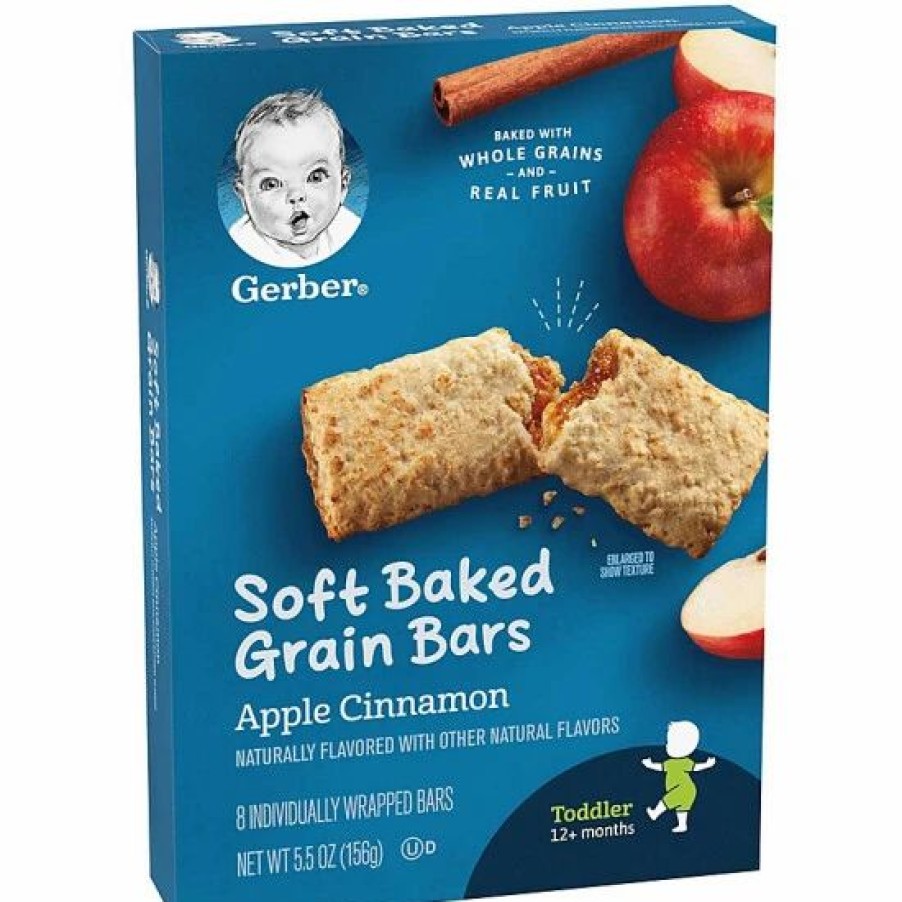 Nursing & Feeding * | Gerber Fruit & Cereal Bars, Apple Cinnamon, 5.5 Oz Varies