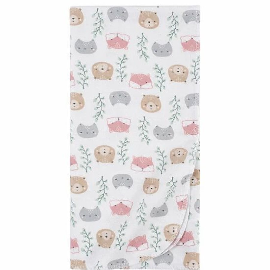 Bedding & Decor * | Gerber 5-Pack Woodland Flannel Blankets In White