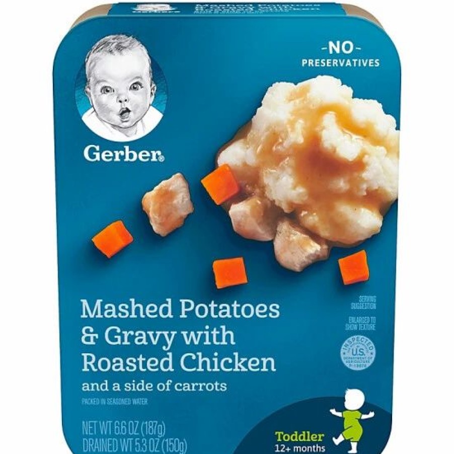 Nursing & Feeding * | Gerber Graduates Lil' Meals Mashed Potatoes & Gravy With Roasted Chicken & Carrots, 6.6 Oz Varies