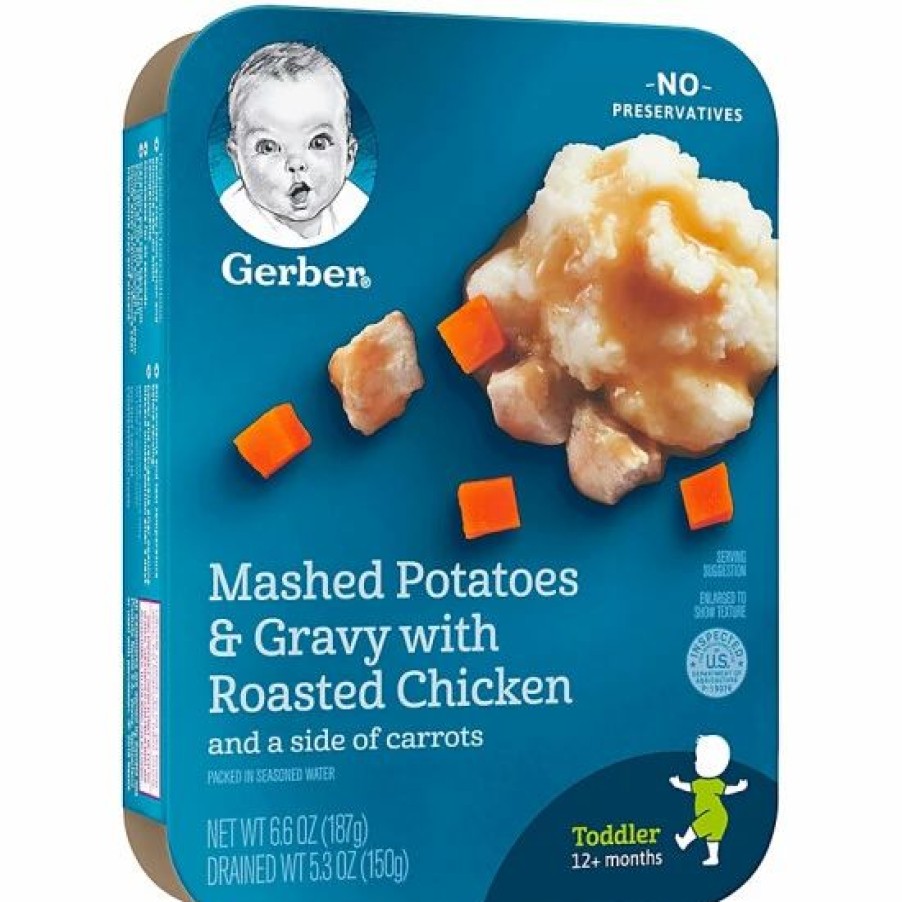 Nursing & Feeding * | Gerber Graduates Lil' Meals Mashed Potatoes & Gravy With Roasted Chicken & Carrots, 6.6 Oz Varies