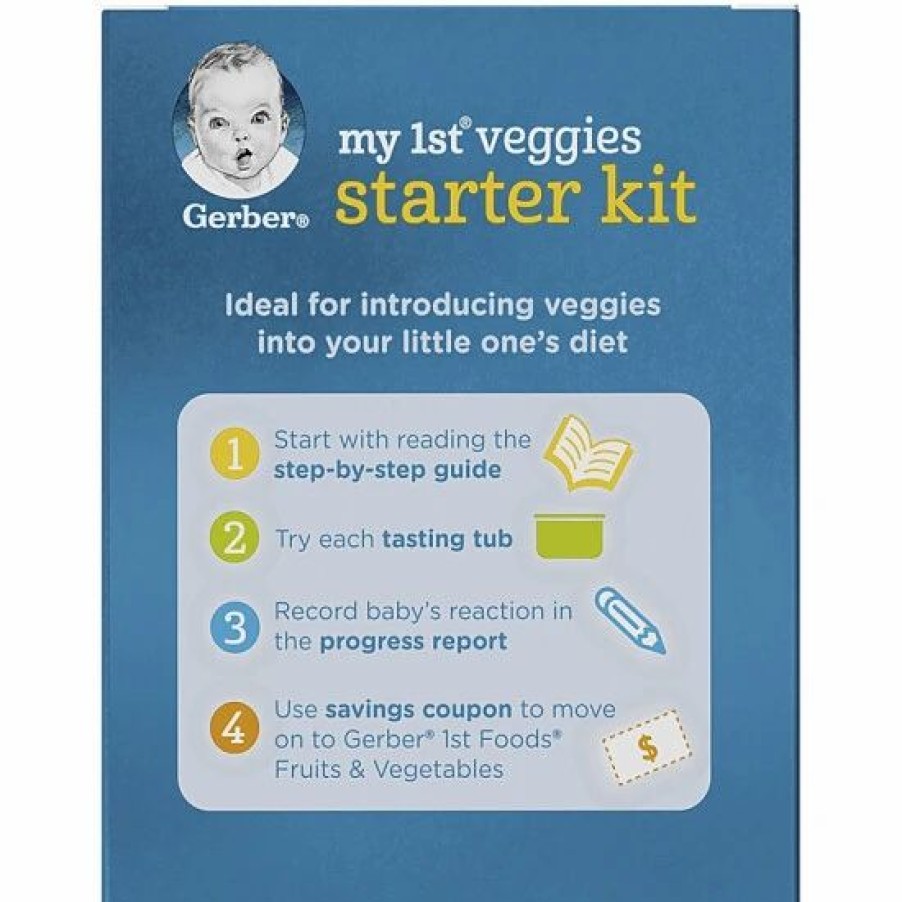 Nursing & Feeding * | Gerber My 1St Veggies Starter Kit Carrot, Green Bean & Sweet Potato, 12 Oz Varies